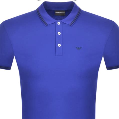 original emporio armani polo shirt blue